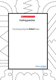 Cutting practice worksheet
