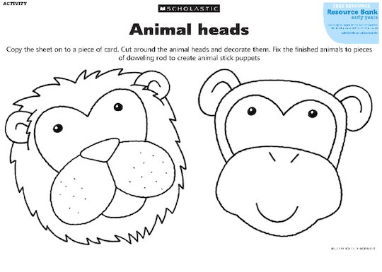 Animal heads - Scholastic Shop