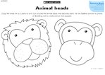 Animal heads (1 page)