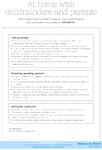 At home with childminders and parents - 'Growth' (1 page)