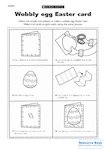 Wobbly egg Easter card (1 page)