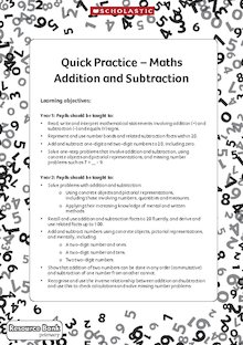 Quick Practice – Addition and Subtraction