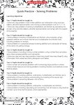 Quick Practice - Solving Problems