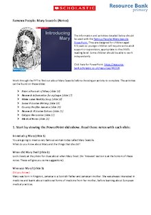 Home Learning: Mary Seacole notes