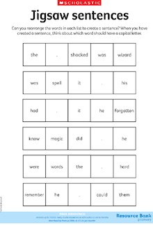 Jigsaw sentences