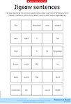 Jigsaw sentences (1 page)