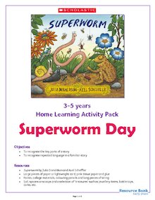 Superworm – Home Learning Activity Pack 3-5 years