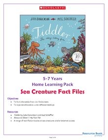 Tiddler – Home Learning Activity Pack 5-7 years
