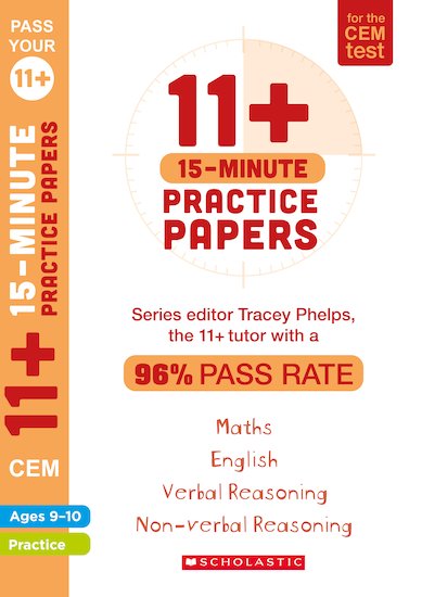 11+ 15-Minute Practice Papers for the CEM Test Ages 9-10 x 6