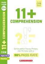 11+ English Comprehension Practice and Assessment for the CEM Test Ages 10-11 x 6