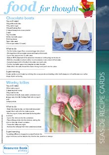 Food for thought: Seaside recipe cards