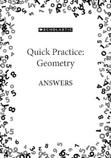 Quick practice answers – Geometry