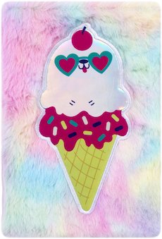 Furry Sloth and Ice Cream Trifold Organiser