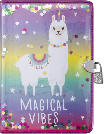 Llamicorn Magical Vibes Confetti Journal