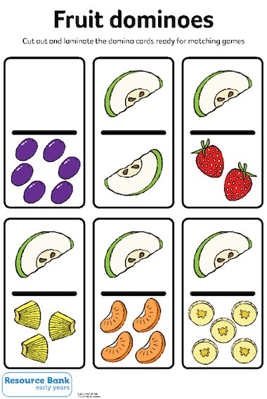 Fruit dominoes – Early Years teaching resource - Scholastic