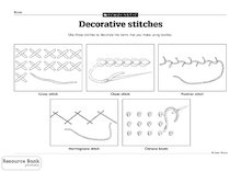 Textiles: Decorative stitches