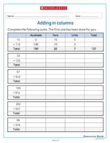 Adding in columns
