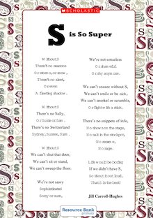 ‘S is So Super’ poem