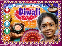 Rangoli patterns for Diwali: interactive game