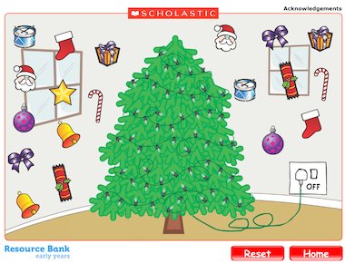 Decorate your Christmas tree - interactive game
