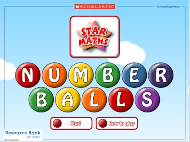 Number balls - interactive game