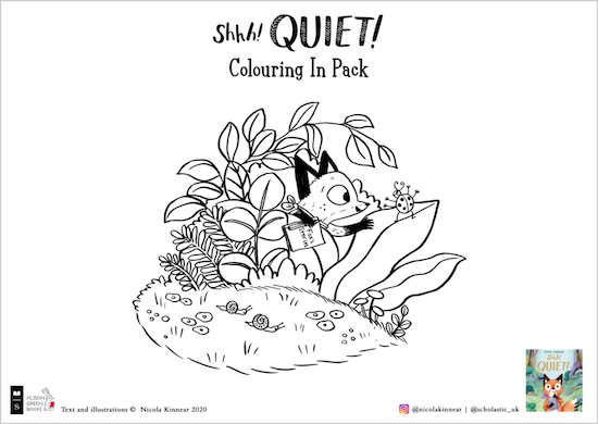 Shhh! Quiet! Colouring In Pack