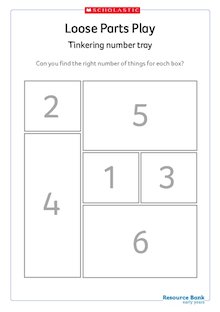Loose Parts Play – Tinkering number tray