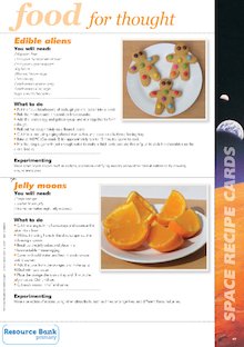 Food for thought: Space recipe cards