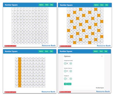 Number Square - interactive maths tool