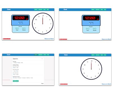 Clock - interactive maths tool