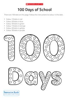 100 Days of School worksheet