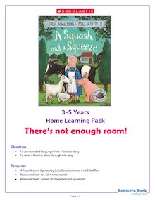 A Squash and a Squeeze – Book Pack for Home Learning (3-5 years)