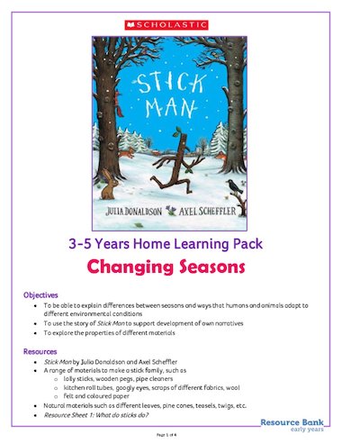 Season's readings: Stick Man by Julia Donaldson and Axel Scheffler, Children and teenagers