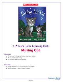 Tabby McTat – Home Learning Activity Pack 5-7 Years