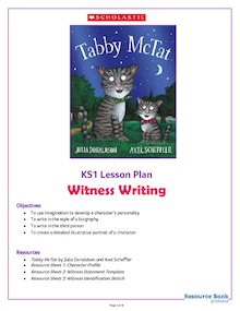 Tabby McTat activity pack – Witness Writing