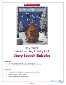 The Gruffalo’s Child – 5-7 years home learning activity pack