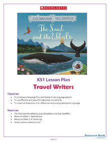 The Snail and the Whale – KS1 activity pack – Travel Writers