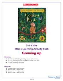 Home Learning Activity Pack for Monkey Puzzle – 5-7 Years