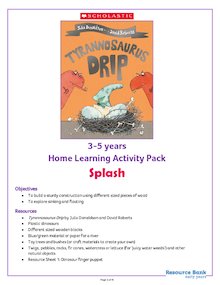 Tyrannosaurus Drip – 3-5 years Home Learning Pack