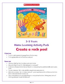 Sharing a Shell Home Learning Activity Pack for 3-5 Years