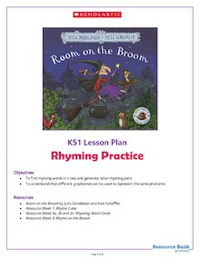 Room on the Broom – KS1 Lesson Plan
