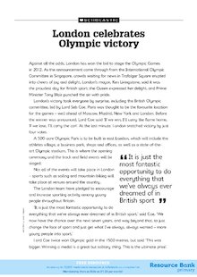 London’s Olympic victory