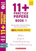 Pass Your 11+: 11+ Practice Papers for the CEM Test Ages 10-11 - Book 1