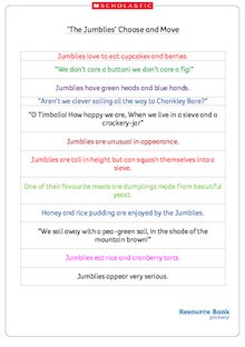 The Jumblies worksheet