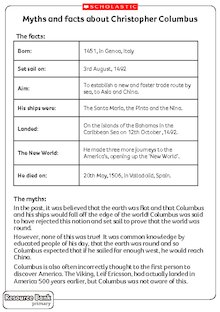 Activity sheet 1: Myths and facts about Columbus
