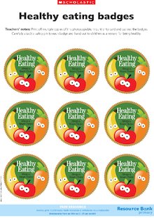 Healthy eating – reward badges