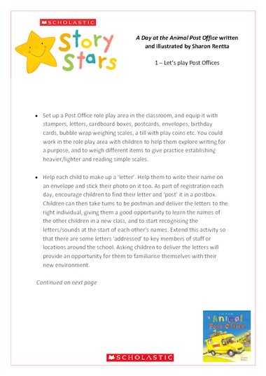 Story Stars Resource: A Day at the Animal Post Office Lesson Plan – FREE  Early Years teaching resource - Scholastic