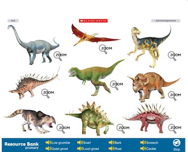 Dinosaurs audio poster