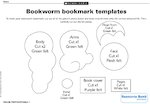 Make a bookworm bookmark - templates (1 page)
