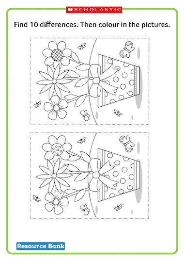 Flower find the difference – FREE Early Years teaching resource ...